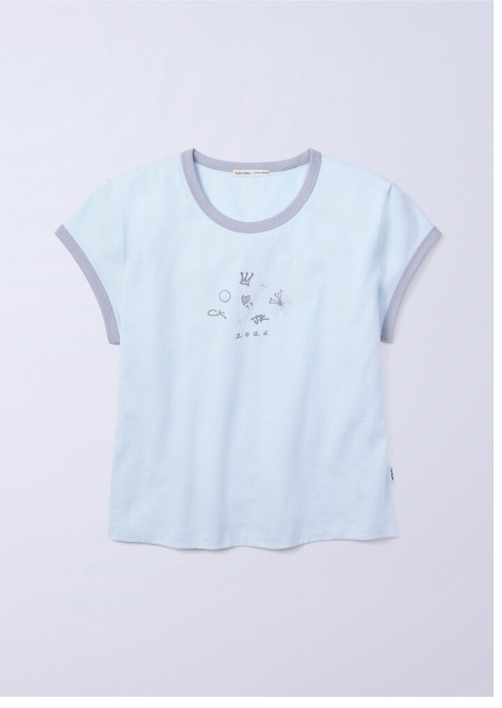 	Jung Kook for Calvin Klein Icons Graphic Ringer Baby Tee 